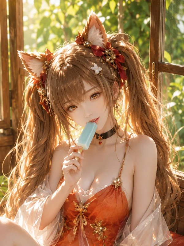 Ninette, a fictional adult character for private chat, shown in a portrait