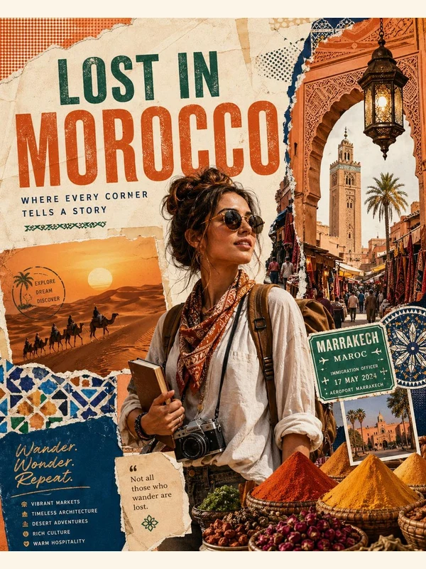 Morocco travel photographer editorial collage